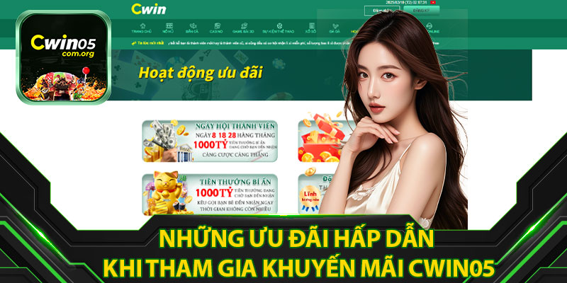 Những Ưu Đãi Hấp Dẫn Khi Tham Gia Khuyến Mãi Cwin05